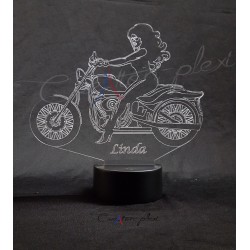 Veilleuse LED moto femme