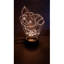Veilleuse LED cochon