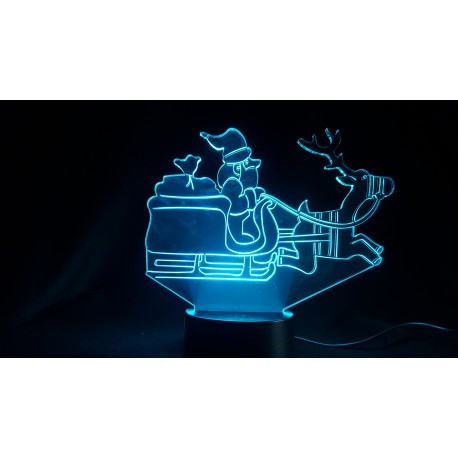 Veilleuse LED traineau père Noël