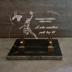 Plaque funéraire basketeur