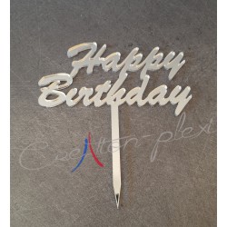 cake topper Happy birthday  texte