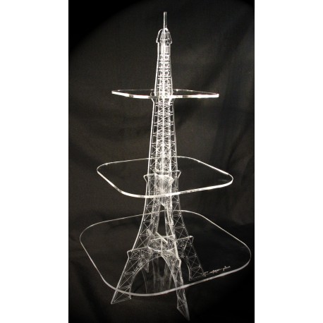 Porte-verrines tour Eiffel gravée